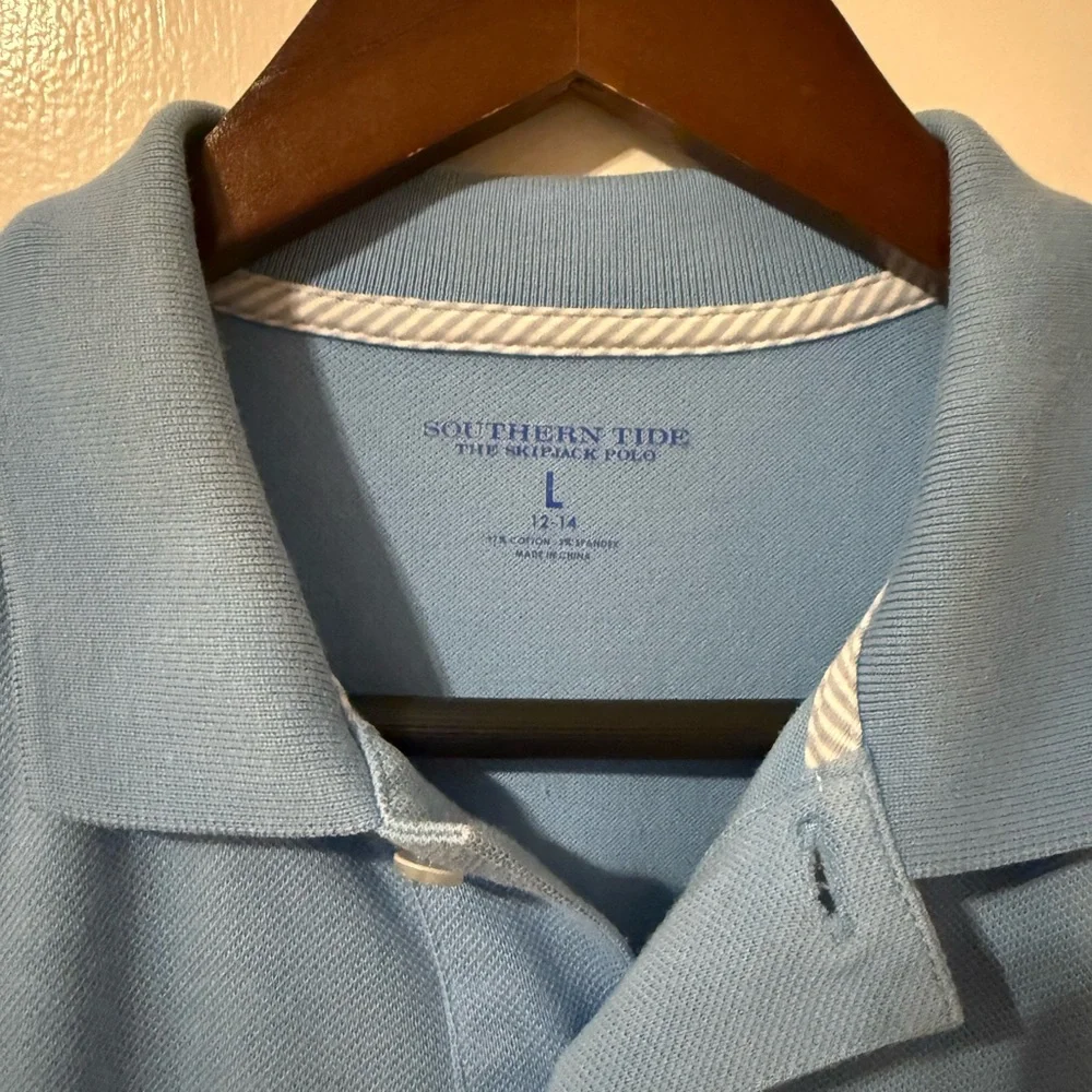 Southern Tide Boys’ Skipjack Polo Shirt – Light Blue L (12–14) - Picture 2 of 3